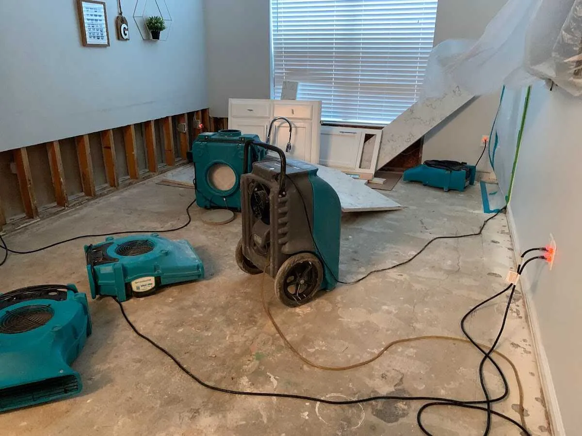 Dehumidifier in flood-cut room for Water Extraction & Removal in Skaneateles